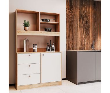 Міні-кухня Doros Лея ДСП 100х43х171 см Дуб сонома/Білий (DRS-011436)