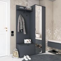 Передпокій із дзеркалом Doros Дора 113,5х40х192 см Графіт (DRS-011341)