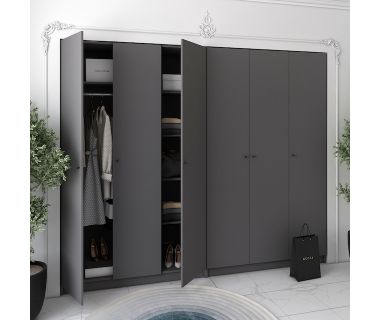 Комплект шкафов для одежды Doros Промо (2 шт.) 270х48х204 см Графит (DRS-011217)