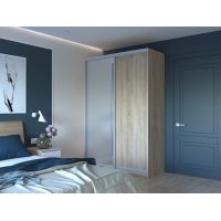 Шафа-купе дводверна Doros Сіті Лайт 150х45х225 см Дуб сонома/1 Дзеркало (DRS-011082)