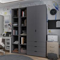 Комплект шкафов для одежды Doros Гелар (3 шт.) 153,9х49,5х203,4 см Графит (DRS-011143)