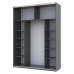 Шкаф-купе двухдверный Doros G-Caiser 180х60х240 см Графит (DRS-011034)