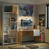 Офисный стол Doros Т3 120х68х78 см Дуб евок/Белый (DRS-011445)