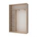 Шкаф-купе двухдверный Doros Сити Лайт 150х45х225 см Дуб сонома/1 Зеркало (DRS-011082)