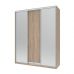 Шафа-купе тридверна Doros Сіті Лайт 180х60х225 см Дуб сонома/2 Дзеркала (DRS-011084)