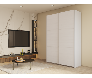 Шафа-купе дводверна Doros G-Caiser 180х60х240 см Біла (DRS-011005)