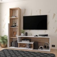 Стінка у вітальню Doros Етану 150х30х150 см Дуб артизан/Білий (DRS-011335)