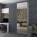 Шафа-купе дводверна Doros G-Caiser 160х60х240 см Біла/Графіт/Дзеркало (DRS-011015)