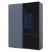 Шкаф-купе двухдверный Doros G-Caiser 180х60х240 см Графит/1 Черное стекло (DRS-011037)