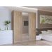 Шафа-купе тридверна Doros Сіті Лайт 180х60х225 см Дуб сонома/1 Дзеркало (DRS-011089)