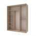 Шафа-купе тридверна Doros Сіті Лайт 180х60х225 см Дуб сонома/3 Дзеркала (DRS-011094)