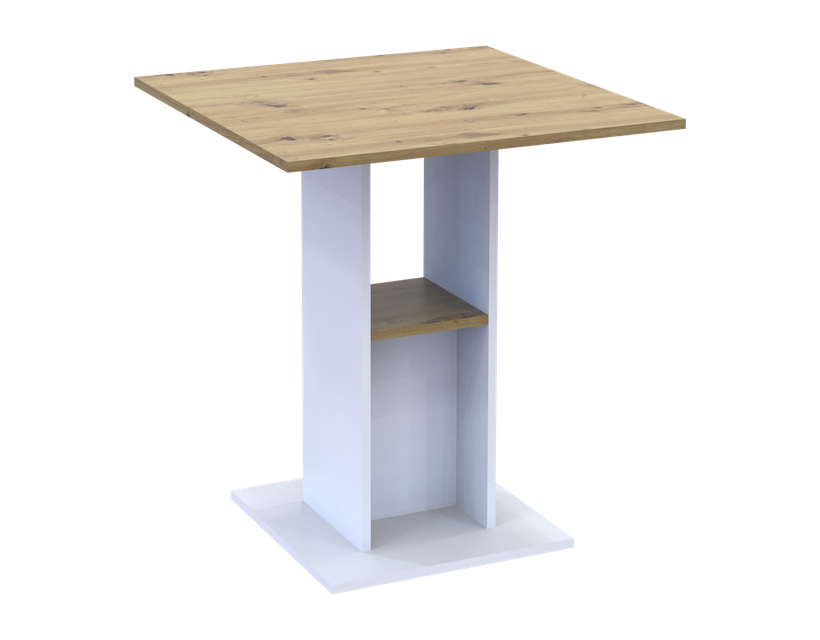 Стіл на кухню Doros Коуд 70х70х74 см Білий/Дуб артизан (DRS-011439)