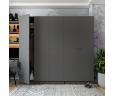 Комплект шкафов для одежды Doros Промо (2 шт.) 225х48х204 см Графит (DRS-011213)