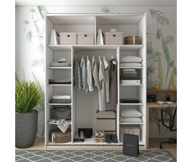 Шафа-купе дводверна Doros G-Caiser 180х60х240 см Біла/1 Дзеркало (DRS-011236)