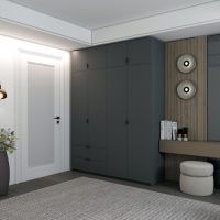 Шафа розстібна з антресоллю Doros Лукас 180х50х240 см Графіт (DRS-011192)