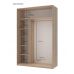 Шафа купе Doros Сіті Лайт Дуб Cонома 2 Дзеркала 150х60х225 (DRS-011570)