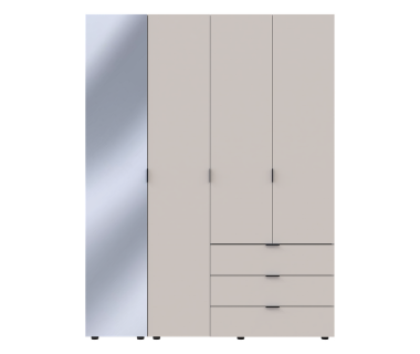 Комплект шкафов для одежды Doros Гелар (2 шт.) 155х49,5х203,4 см Зеркало/Кашемир (DRS-011259) Комплект шкафов для одежды Doros Гелар (2 шт.) 155х49,5х203,4 см Зеркало/Кашемир (DRS-011259)
