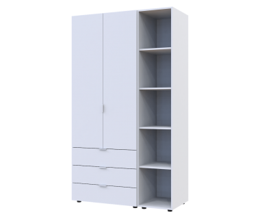 Комплект шкафов для одежды Doros Гелар (2 шт.) 115,7х49,5х203,4 см Белый (DRS-011176) Комплект шкафов для одежды Doros Гелар (2 шт.) 115,7х49,5х203,4 см Белый (DRS-011176)