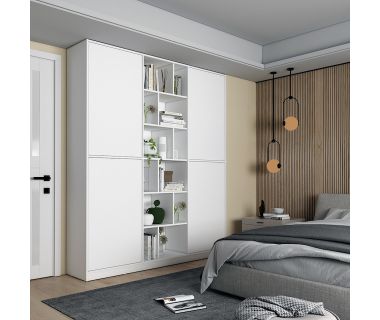 Шафа для одягу з відкритими полицями Doros Морган 180х38,5х210 см Біла (DRS-011219)