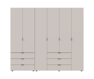 Комплект шаф для одягу Doros Гелар (2 шт.) 232,5х49,5х203,4 см Кашемір (DRS-011240)