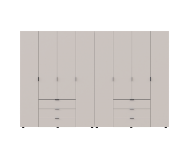 Комплект шкафов для одежды Doros Гелар (2 шт.) 310х49,5х203,4 см Кашемир (DRS-011243) Комплект шкафов для одежды Doros Гелар (2 шт.) 310х49,5х203,4 см Кашемир (DRS-011243)