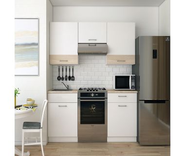 Кухня модульная Лея Doros 180х60х250 см Белый/Дуб сонома (DRS-011381) Кухня модульная Лея Doros 180х60х250 см Белый/Дуб сонома (DRS-011381)