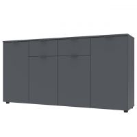 Комод у вітальню Doros Рон 7 160х38х81 см Графіт (DRS-011305)