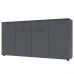 Комод у вітальню Doros Рон 7 160х38х81 см Графіт (DRS-011305)