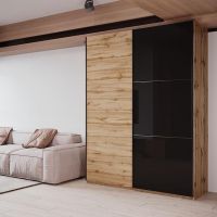 Шафа купе Doros G-Caiser Дуб Евок 1 ДСП / 1 Скло / 3 частини 180х60х240 (DRS-011577)