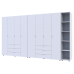 Комплект шаф для одягу Doros Гелар (3 шт.) 348,2х49,5х203,4 см Білий (DRS-011184)