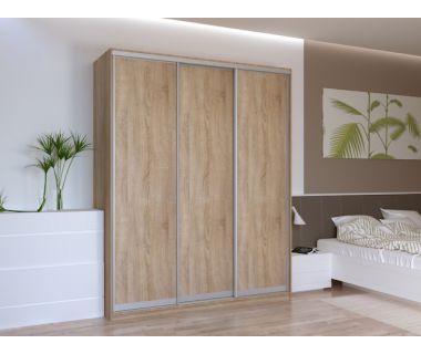 Шкаф-купе трехдверный Doros Сити Лайт 180х60х225 см Дуб сонома (DRS-011095) Шкаф-купе трехдверный Doros Сити Лайт 180х60х225 см Дуб сонома (DRS-011095)