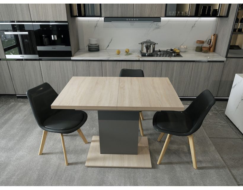 Комплект стільців на кухню Doros Бін (2 шт.) 49х43х84 см Чорний (DRS-011396)