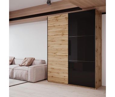 Шафа купе Doros G-Caiser Дуб Евок 1 ДСП / 1 Скло / 3 частини 180х60х240 (DRS-011577) Шафа купе Doros G-Caiser Дуб Евок 1 ДСП / 1 Скло / 3 частини 180х60х240 (DRS-011577)