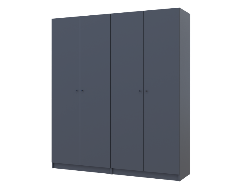 Комплект шаф для одягу з полицями Doros Промо (2 шт.) 180х48х204 см Графіт (DRS-011463)