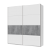 Шафа-купе дводверна Doros G-Caiser 220х60х240 см Білий/Бетон (DRS-011006)