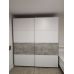 Шафа-купе дводверна Doros G-Caiser 220х60х240 см Білий/Бетон (DRS-011006)