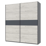 Шафа-купе дводверна Doros G-Caiser 220х60х240 см Графіт/Білий/Бетон (DRS-011002)