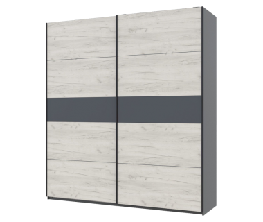 Шкаф-купе двухдверный Doros G-Caiser 220х60х240 см Графит/Белый/Бетон (DRS-011002)