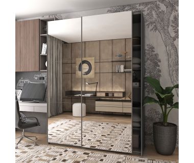 Шкаф-купе двухдверный Doros G-Caiser 180х60х240 см Графит/2 Зеркала (DRS-011029) Шкаф-купе двухдверный Doros G-Caiser 180х60х240 см Графит/2 Зеркала (DRS-011029)