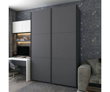 Шафа-купе дводверна Doros G-Caiser 160х60х240 см Графіт (DRS-011035)