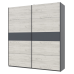 Шафа-купе дводверна Doros G-Caiser 220х60х240 см Графіт/Білий/Бетон (DRS-011002)