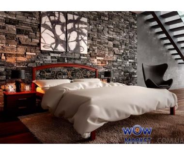 Кровать полуторная Британия с ковкой 140х200 (190) см ДревКомбинат