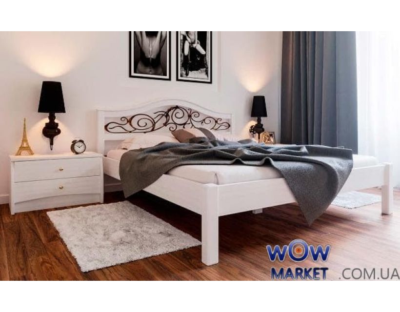 Кровать двуспальная Италия К с ковкой 160х200 (190) см ДревКомбинат