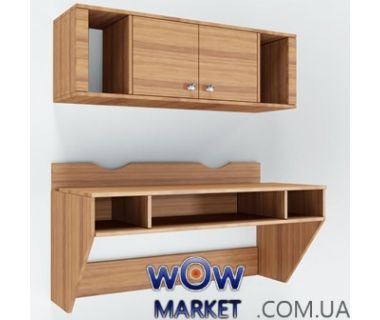 Навесной компьютерный стол ZEUS (Зевс) AirTable-II  Kit LB (орех) Escado (Эскадо)