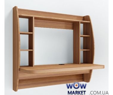 Навесной компьютерный стол Zeus (Зевс) AirTable-I LB (орех) Comfy-Home