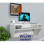 Навесной компьютерный стол ZEUS (Зевс) AirTable-II Mini WT (белый) Escado (Эскадо)