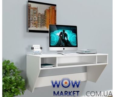 Навесной компьютерный стол ZEUS (Зевс) AirTable-II Mini WT (белый) Escado (Эскадо)