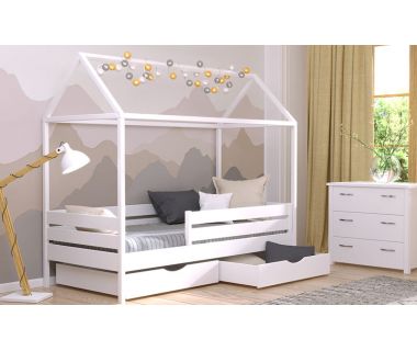 Амми Эстелла - кровать домик детская из щита Бука, разные цвета