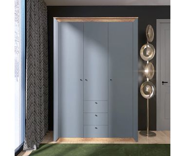 Шкаф трехдверный Эверест Нордик-1400 Графит + Дуб крафт золотой (DTM-5538)