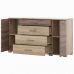 Комод для вітальні Еверест Бриз К-6 130х38х72.5 сонома + трюфель (ролики) (DTM-2034)